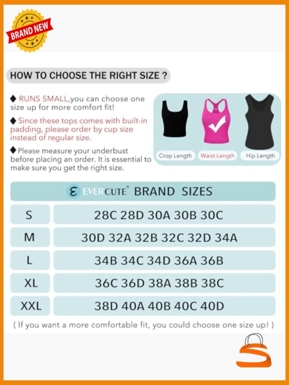 Ribbed Seamless Crop Tank Top with Built-in Bra Racerback - Picture 6 of 6